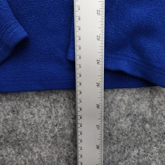 The North Face POLARTEC Classic Quarter Zip Fleece Jacket Men L Blue Pullover - Picture 5 of 7